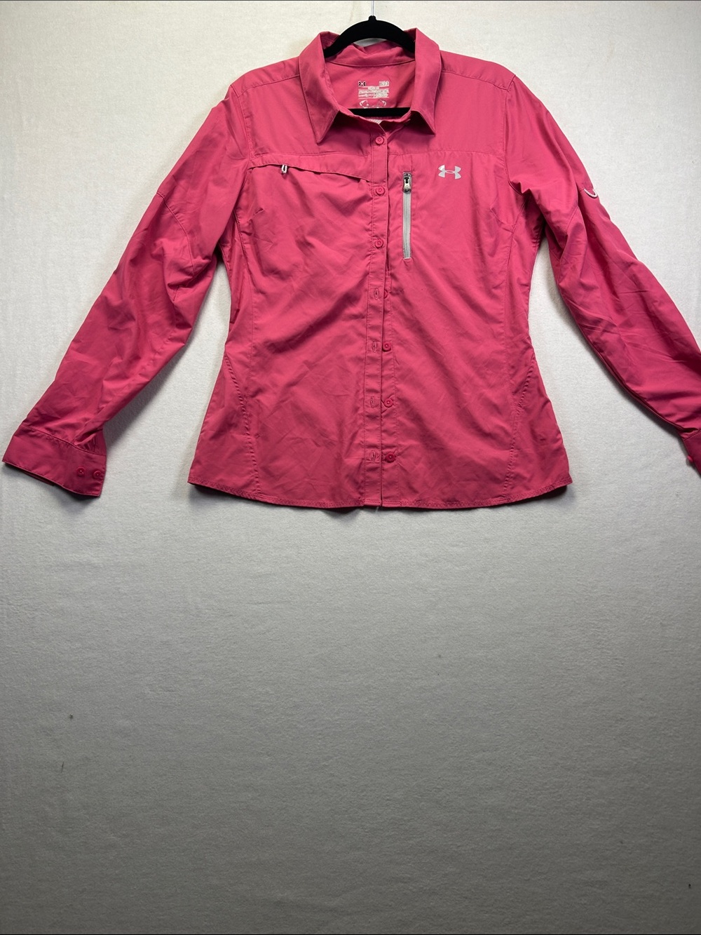 Under Armour Women's Hot Pink Utility Button-Front Shirt